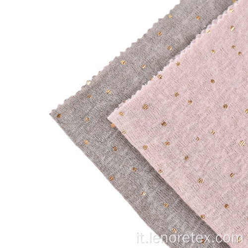 Tessuto Hacci in velluto lavorato a maglia in poliestere rayon con stampa lamina